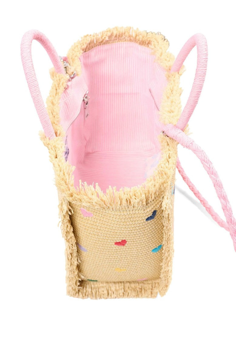 Mc2 Saint Barth Yellow Colette Straw Handbag