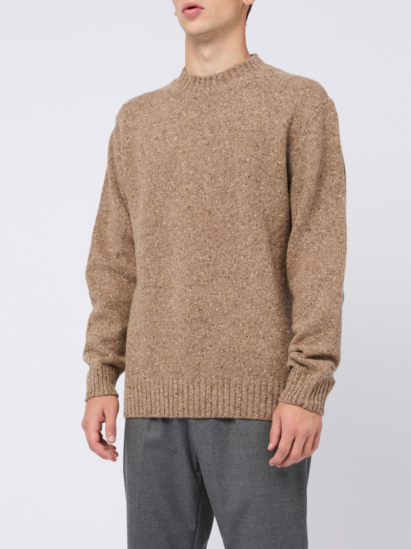 Daniele Fiesoli Altai Raised Collar Sweater In Soft Virgin Wool Blend
