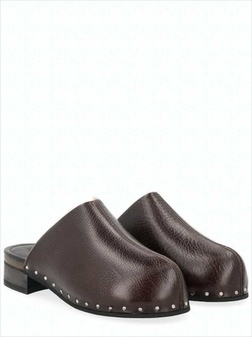Our Legacy Deep Brown Cowhide Leather Slip-On Mules