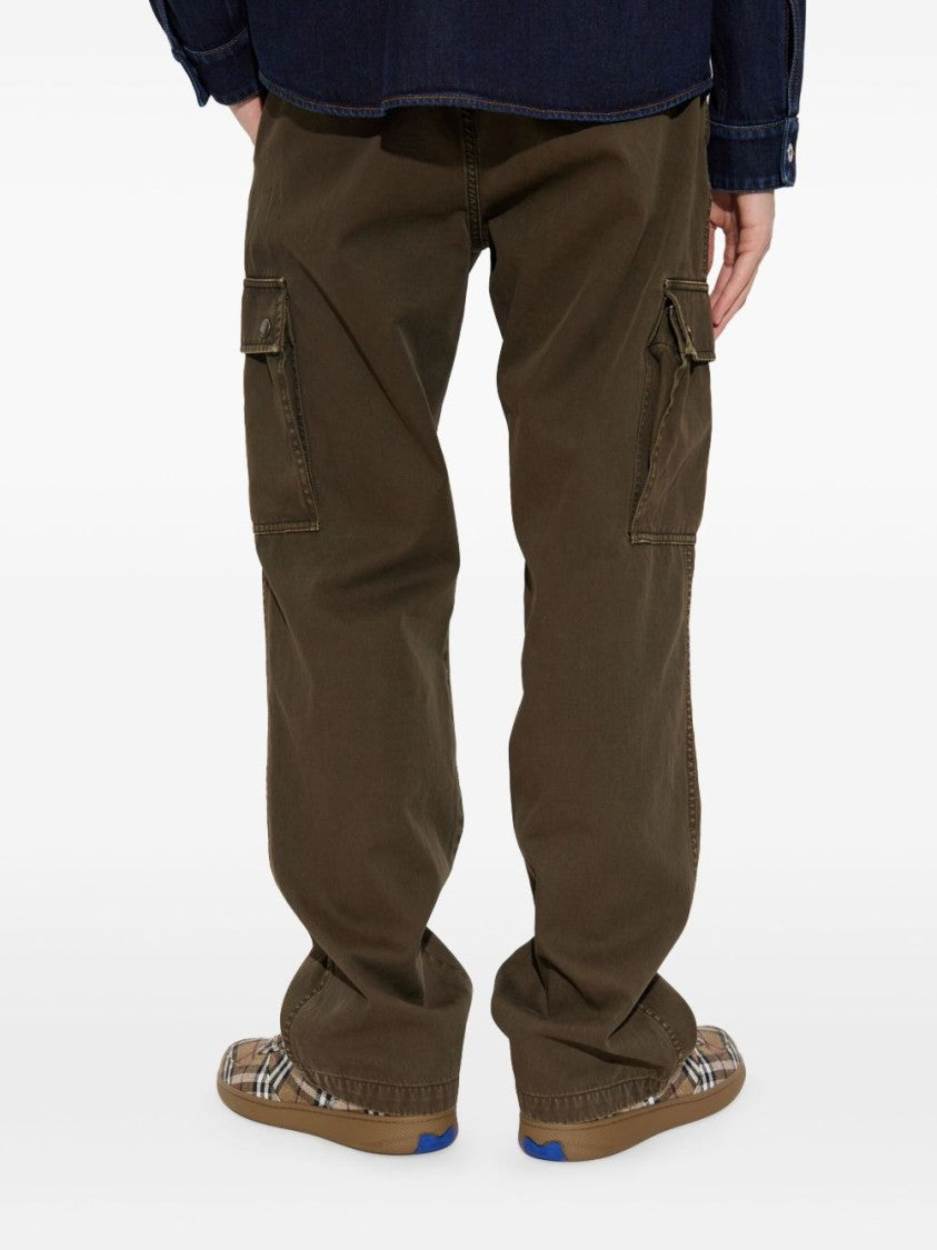 Burberry Relaxed Fit Cargo Trousers With Button Closure