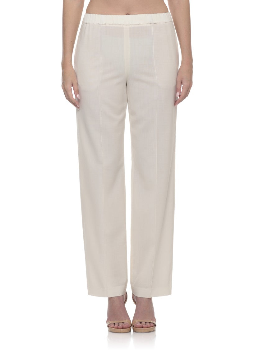 Fabiana Filippi Ivory Light Point Detail Pants