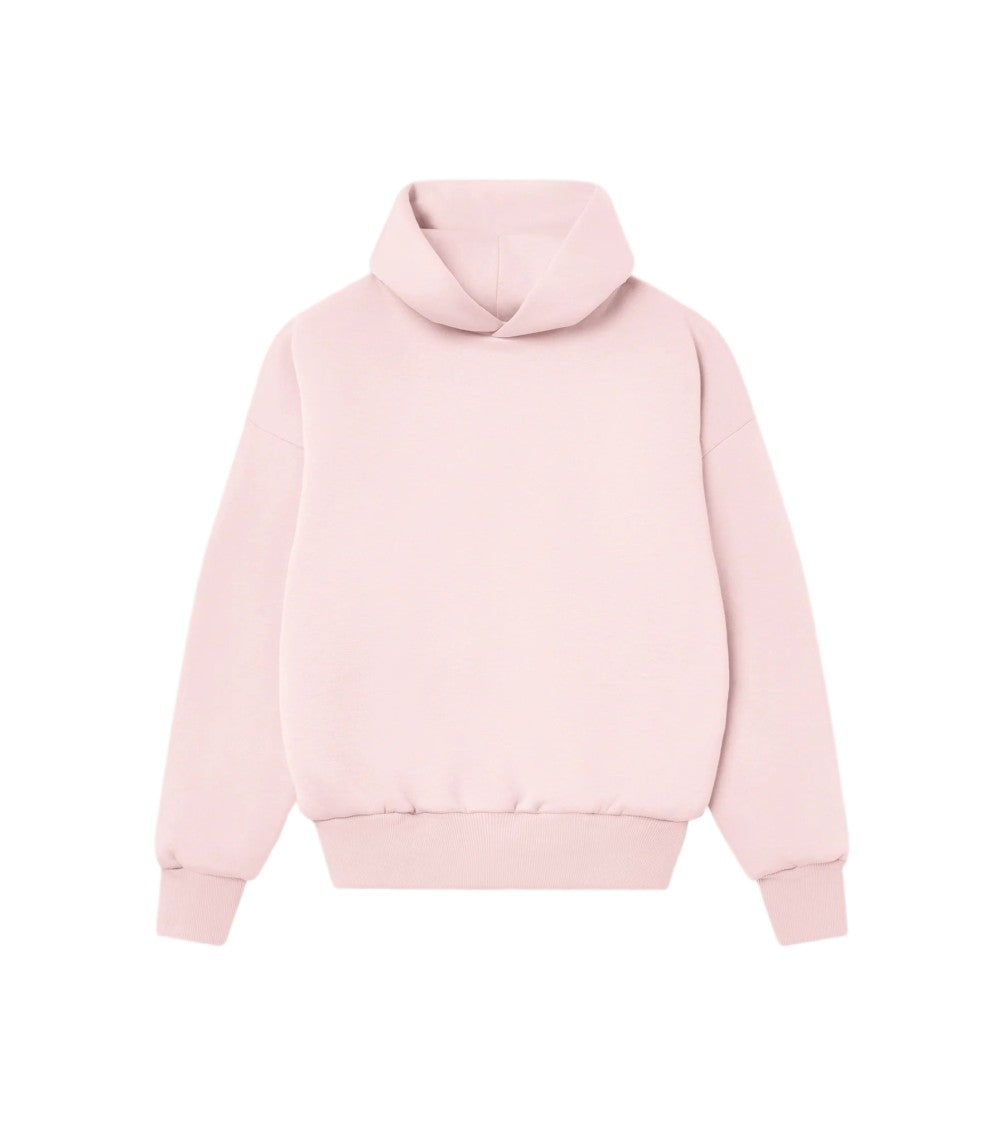 Perplex Rose Pink Armor Ribbed Cotton-Blend Hoodie
