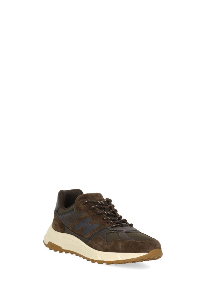 Hogan Brown Suede Low-Top Sneakers