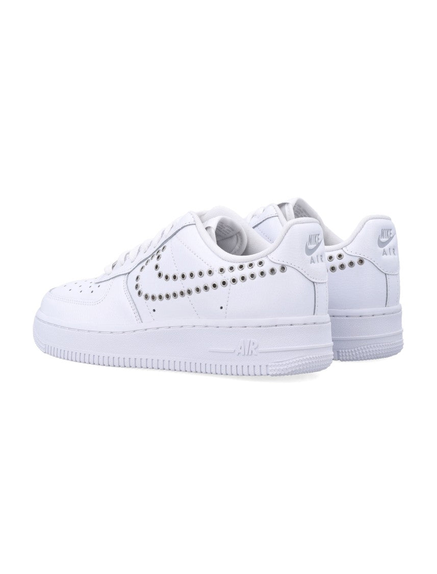 Nike Leather Sneakers With Perforated Detailing And Metallic Accents