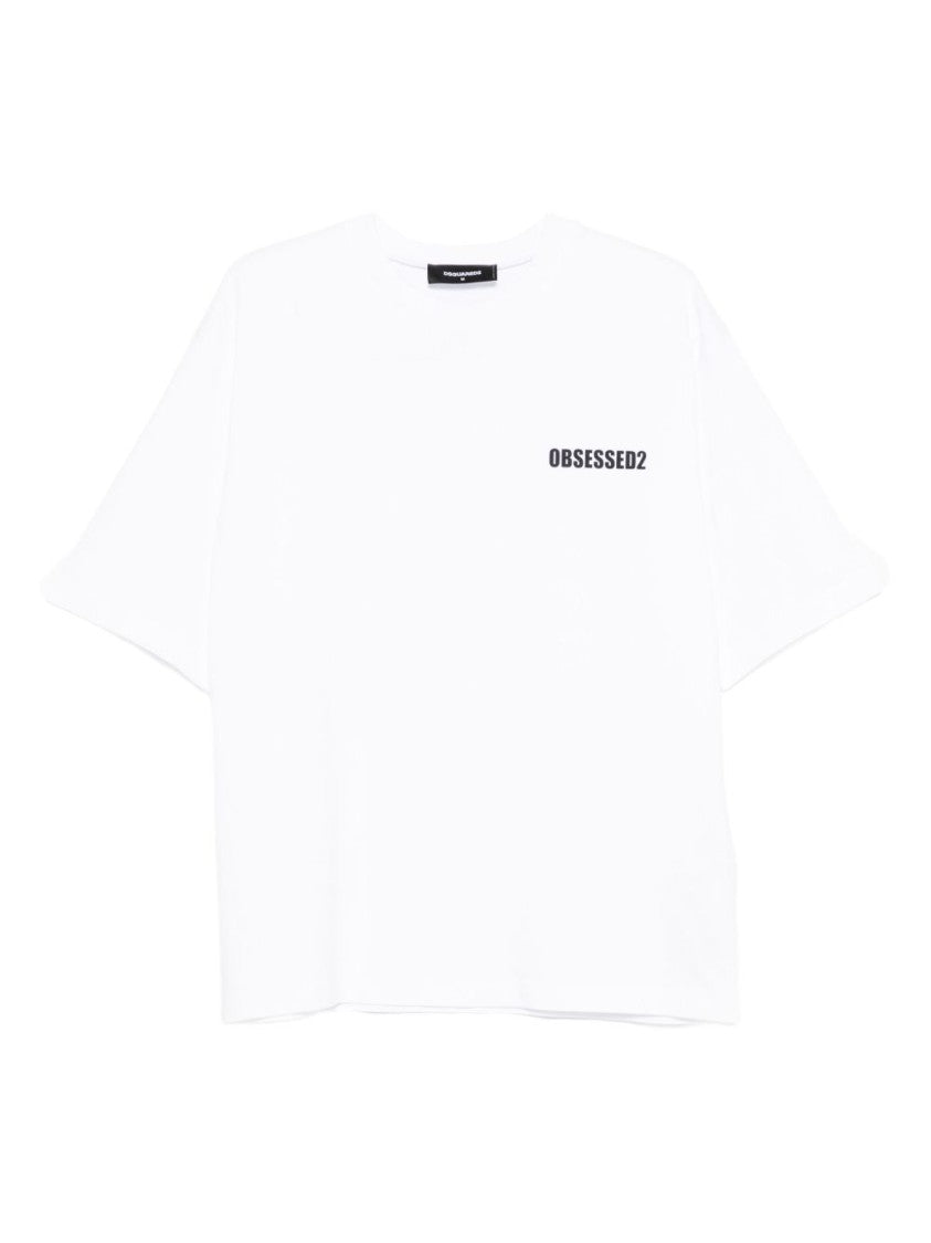 Dsquared2 Black Cotton T-Shirt With Logo Detailing