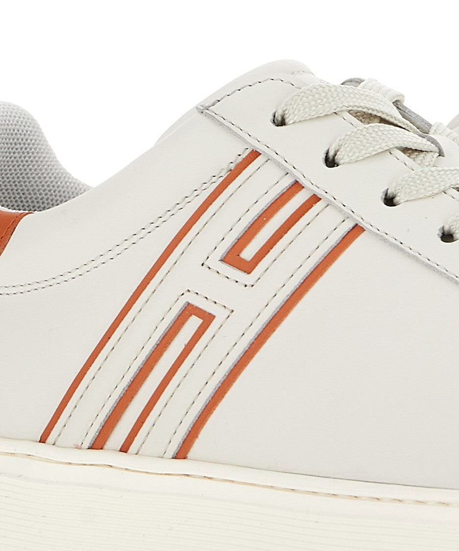 Hogan Low-Top Sneakers In Smooth White Leather