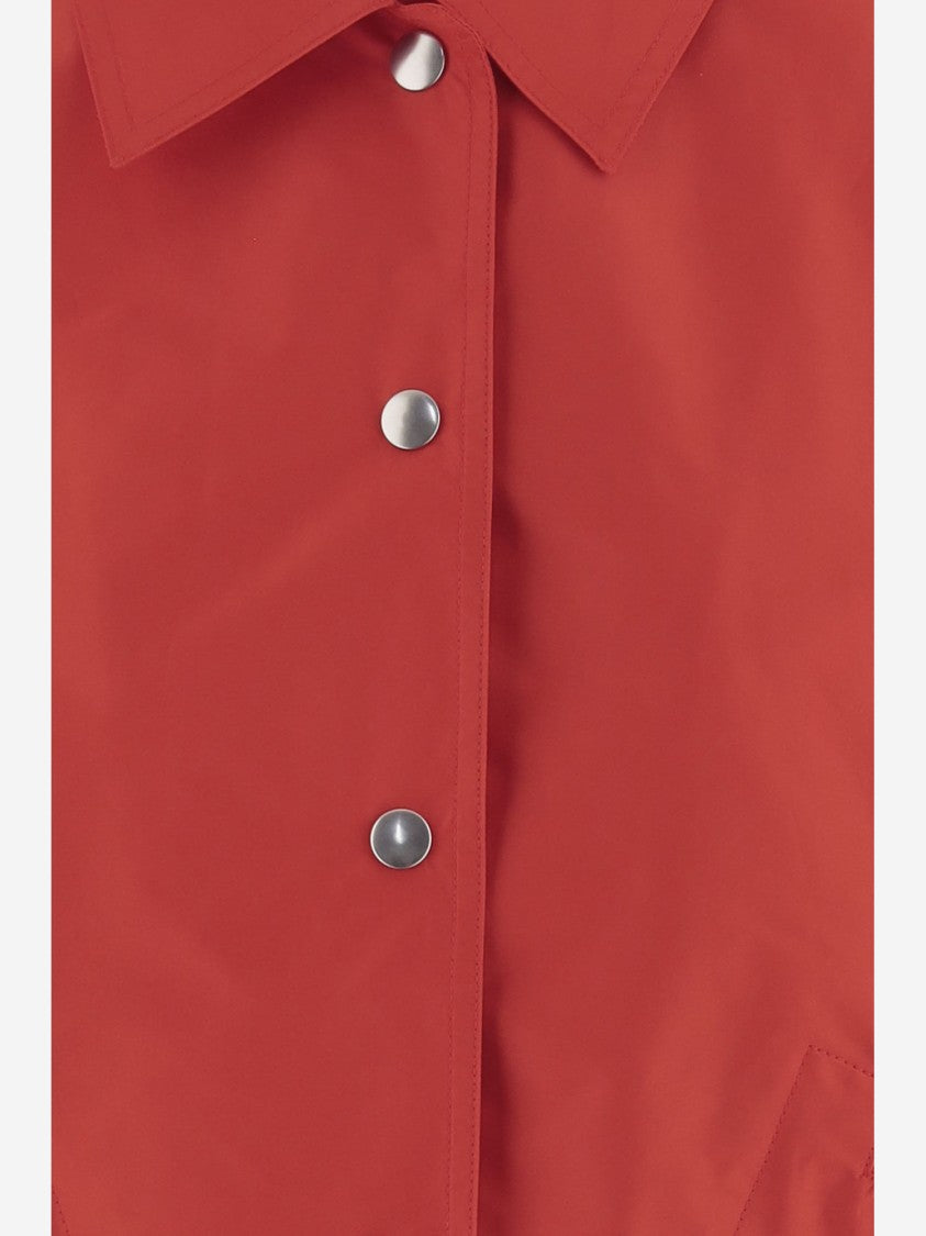 Jil Sander Nylon Jacket With Classic Collar And Logo Detail