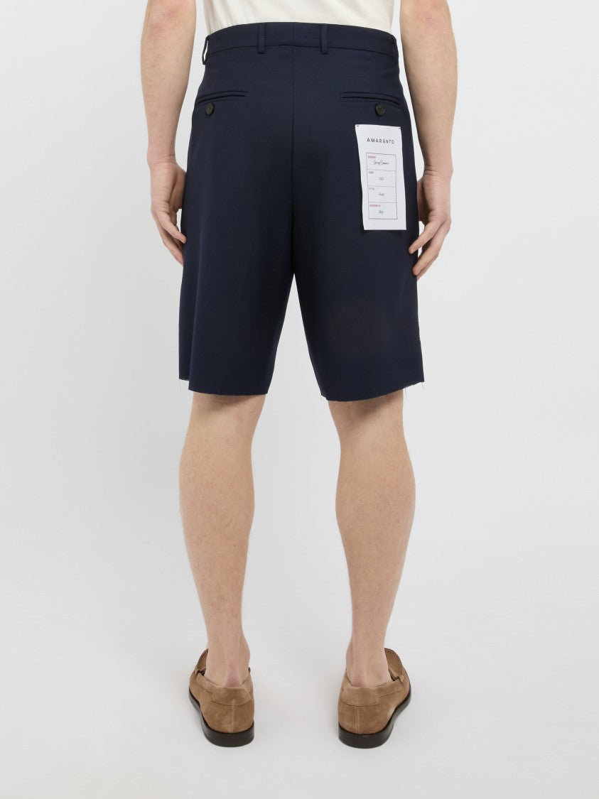 Amaranto Amaranto Tailored Bermudas With Pleated Front