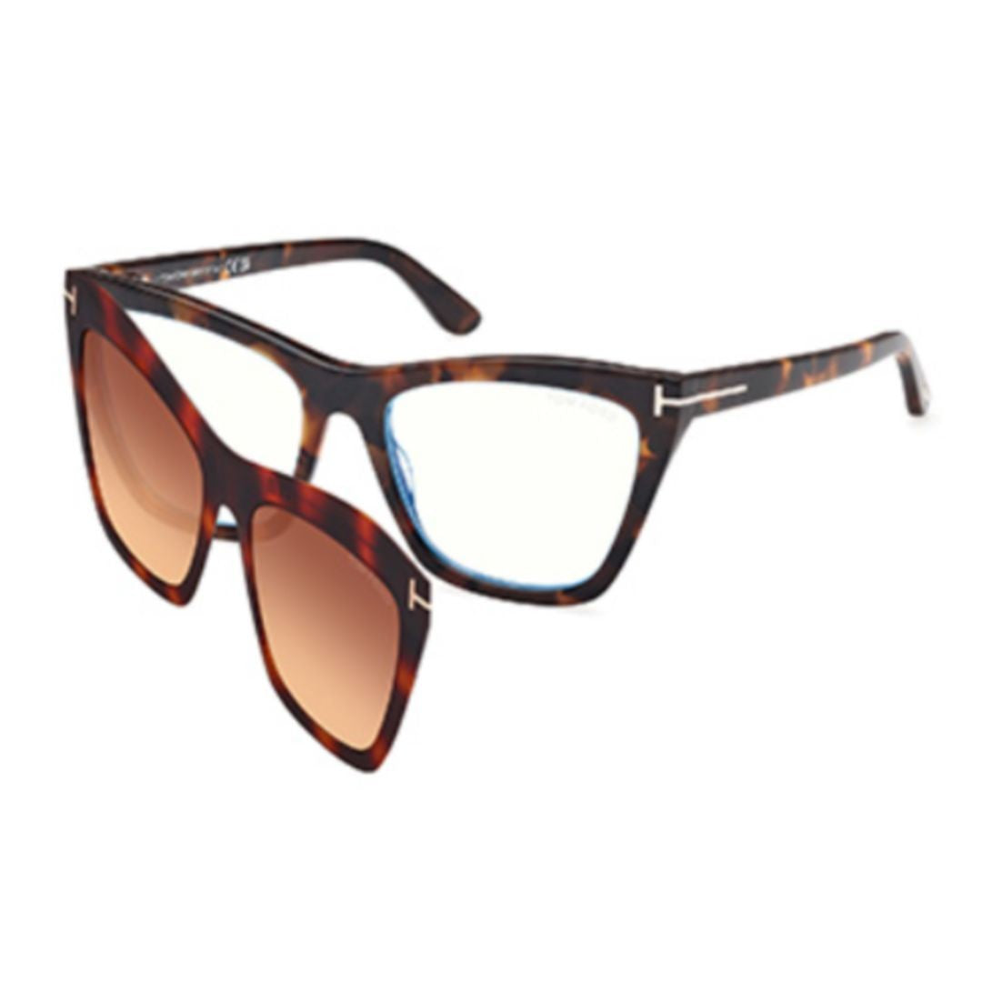 Tom Ford Ft5971-B Cat-Eye Tortoiseshell Frame Eyeglasses