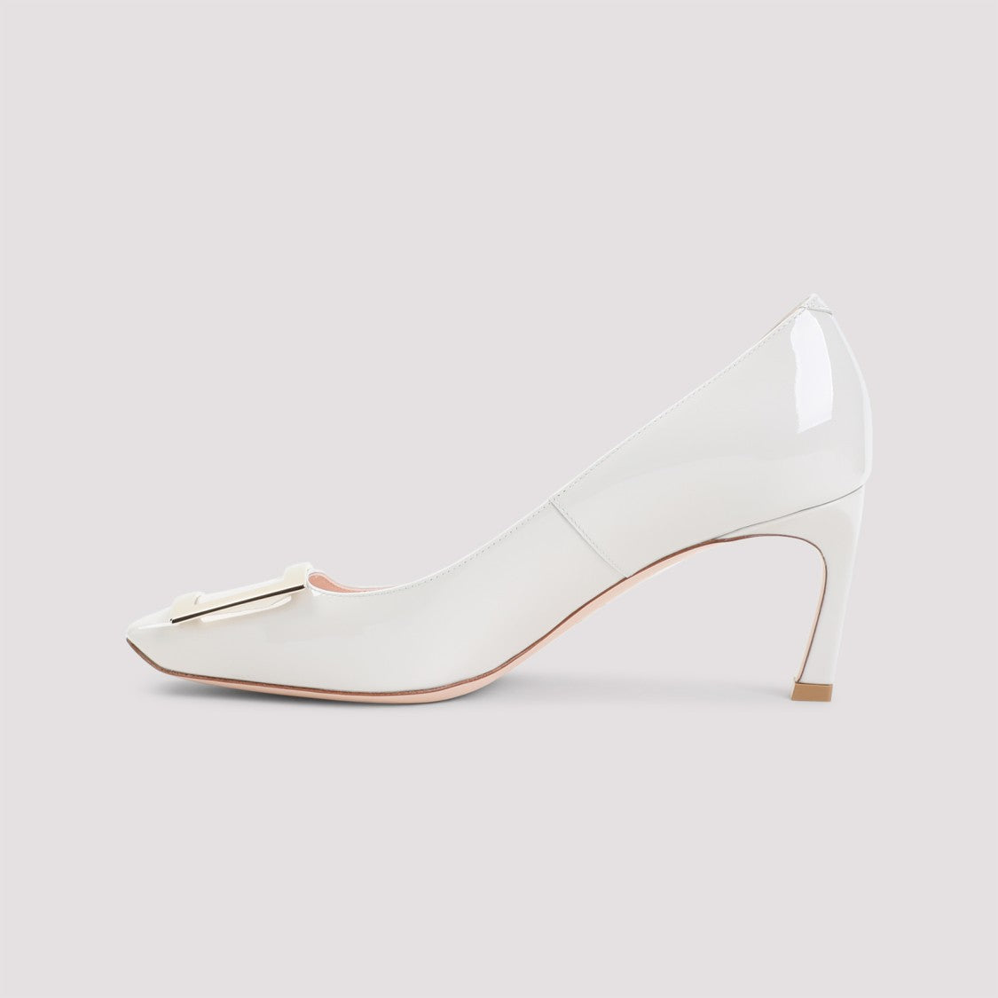 Roger Vivier Squared Toe Pumps With Silver-Toned Plaque