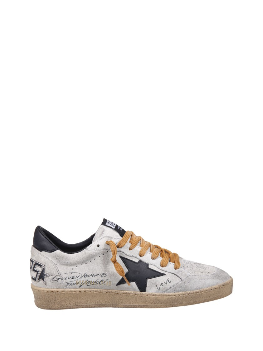 Golden Goose Ballstar Suede Upper Toe Tongue And Spur Leather Star And Heel