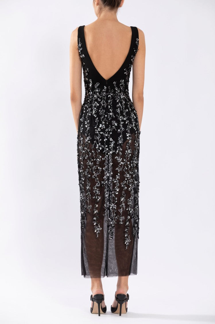 Saiid Kobeisy Tulle Dress, Straight Fit Dress