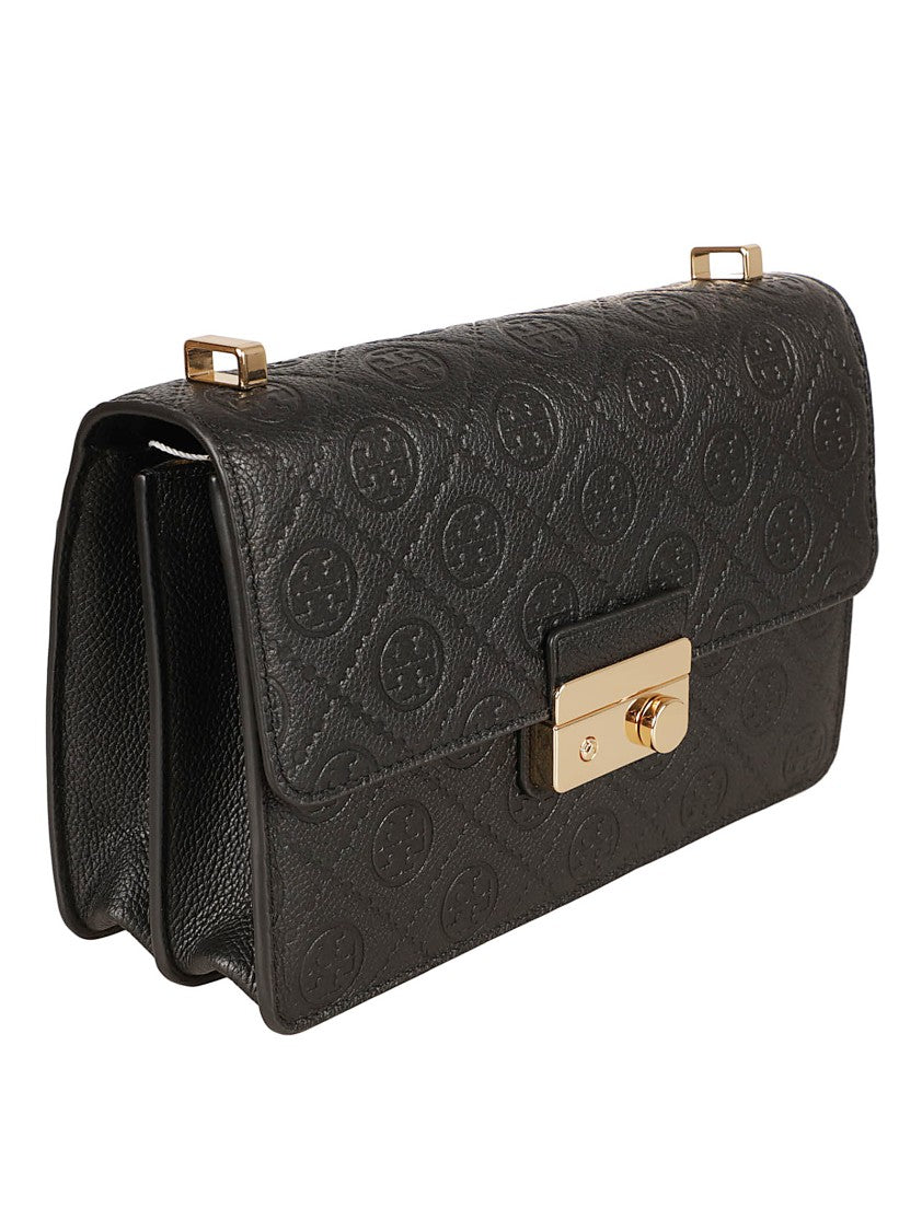 Tory Burch Quilted Black Cow Leather Handbag