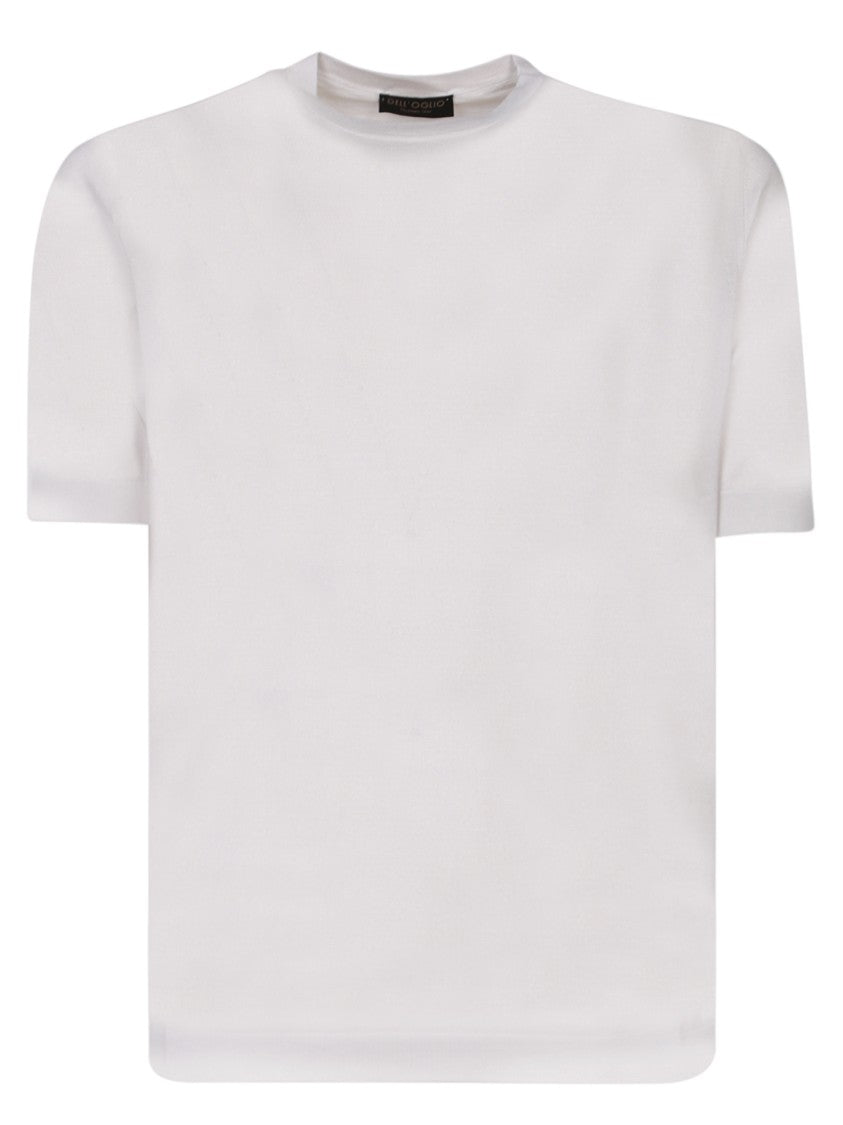 Dell'oglio White Sholrt-Sleeved Cotton T-Shirts
