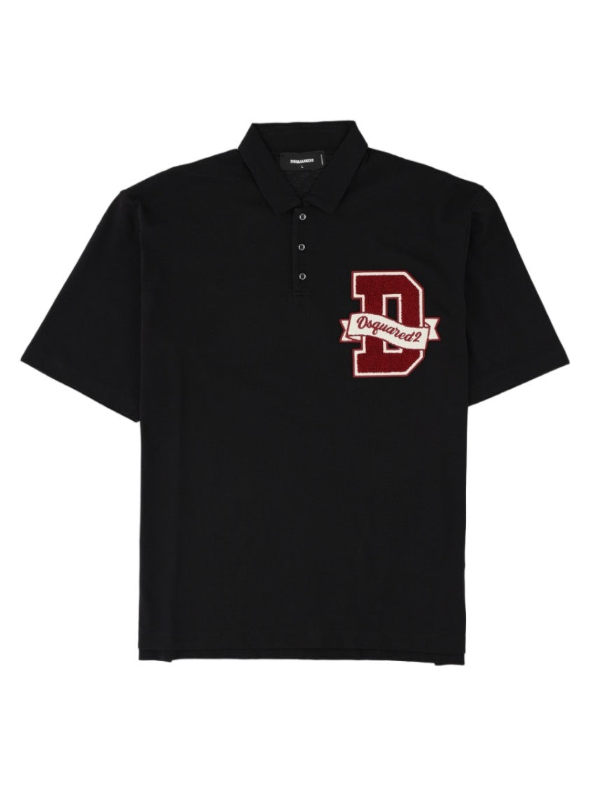 Dsquared2 Embroidered Short-Sleeve Cotton Polo Shirt