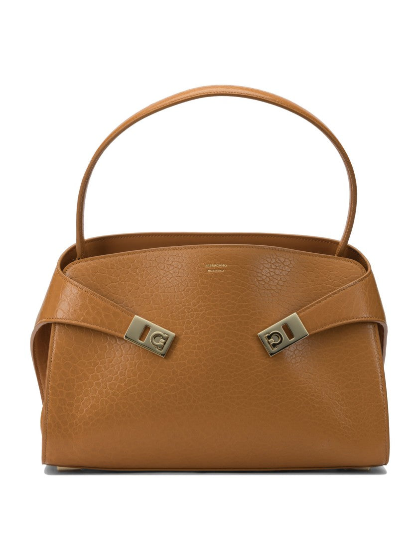 Ferragamo Orange Calfskin Handbag