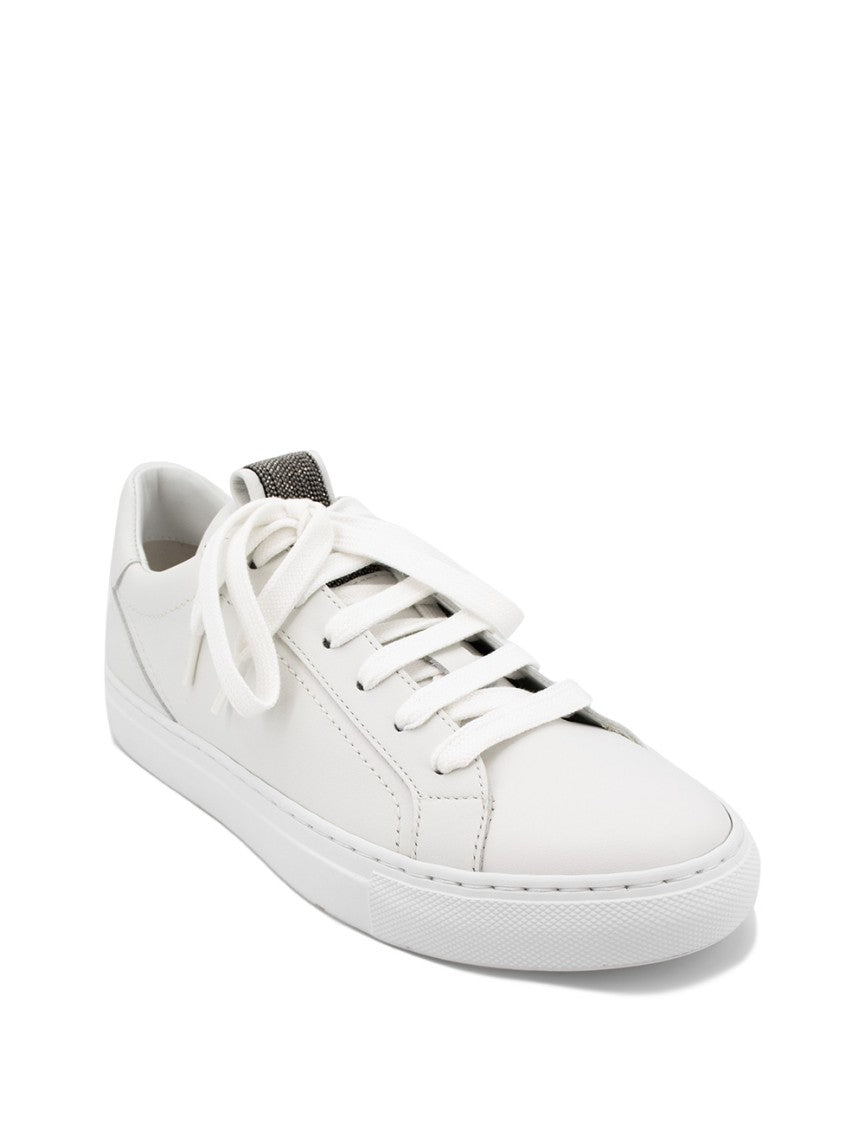 Brunello Cucinelli White Leather Sneakers