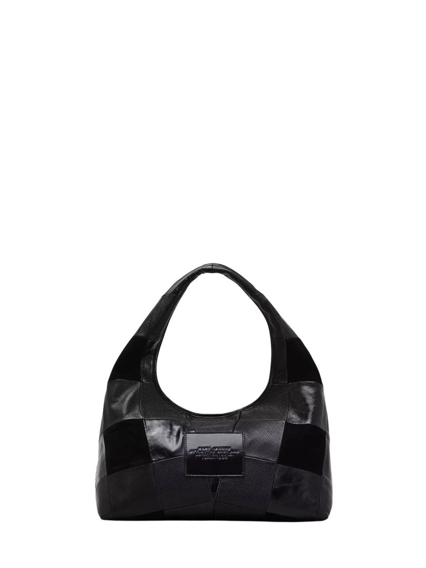 Marc Jacobs Black Diamond Details Leather Shoulder Bag