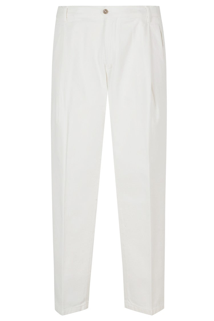 Briglia Straight-Leg Cotton Trousers With Invisible Zipper Closure