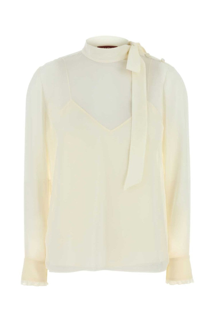 Gucci Ivory Crepe Blouse