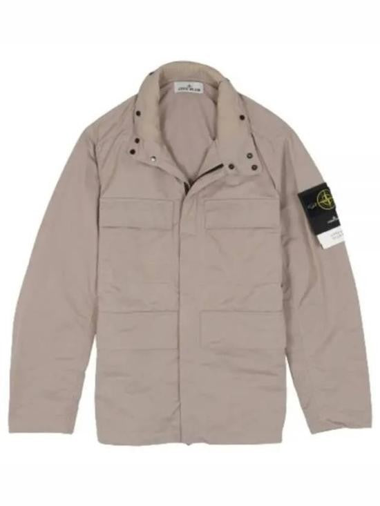 Stone Island Lightweight High Collar Casual Jacket With Signature Patch