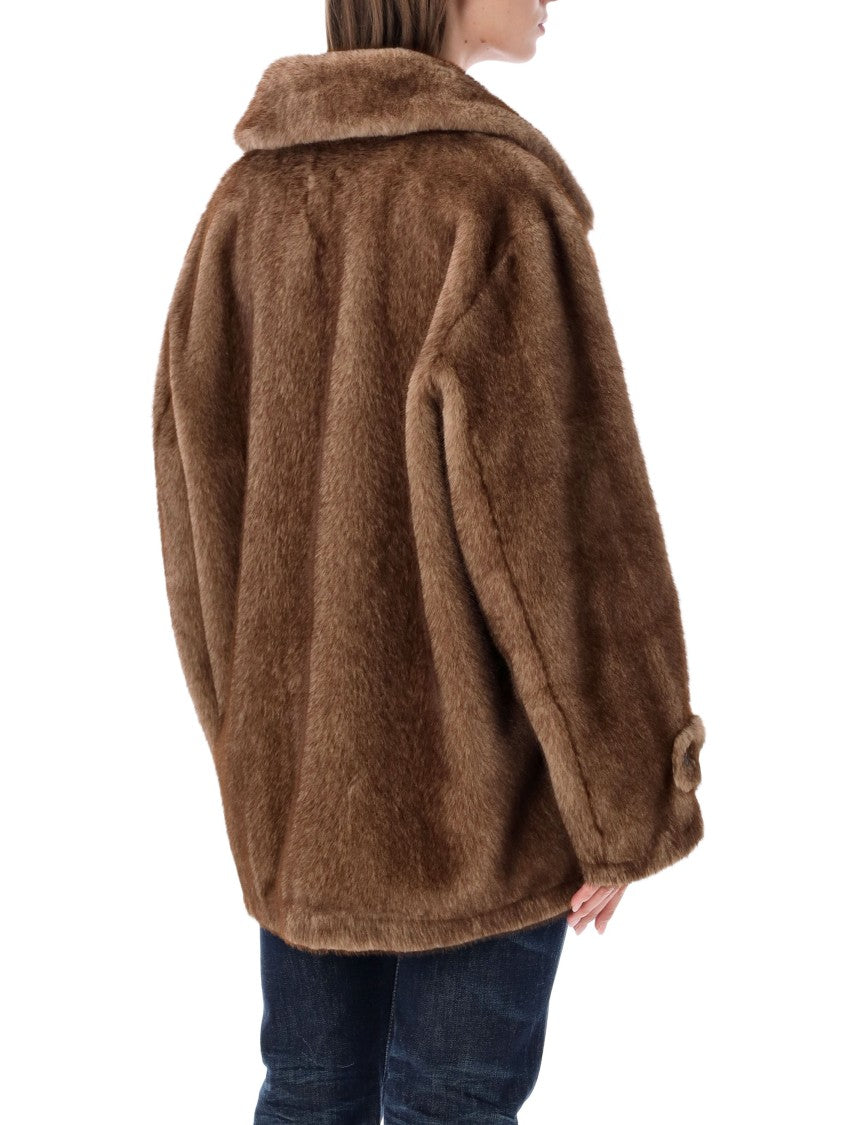 Sword Peacoat 4 Pocket Eco Visone Double-Breasted Peacoat
