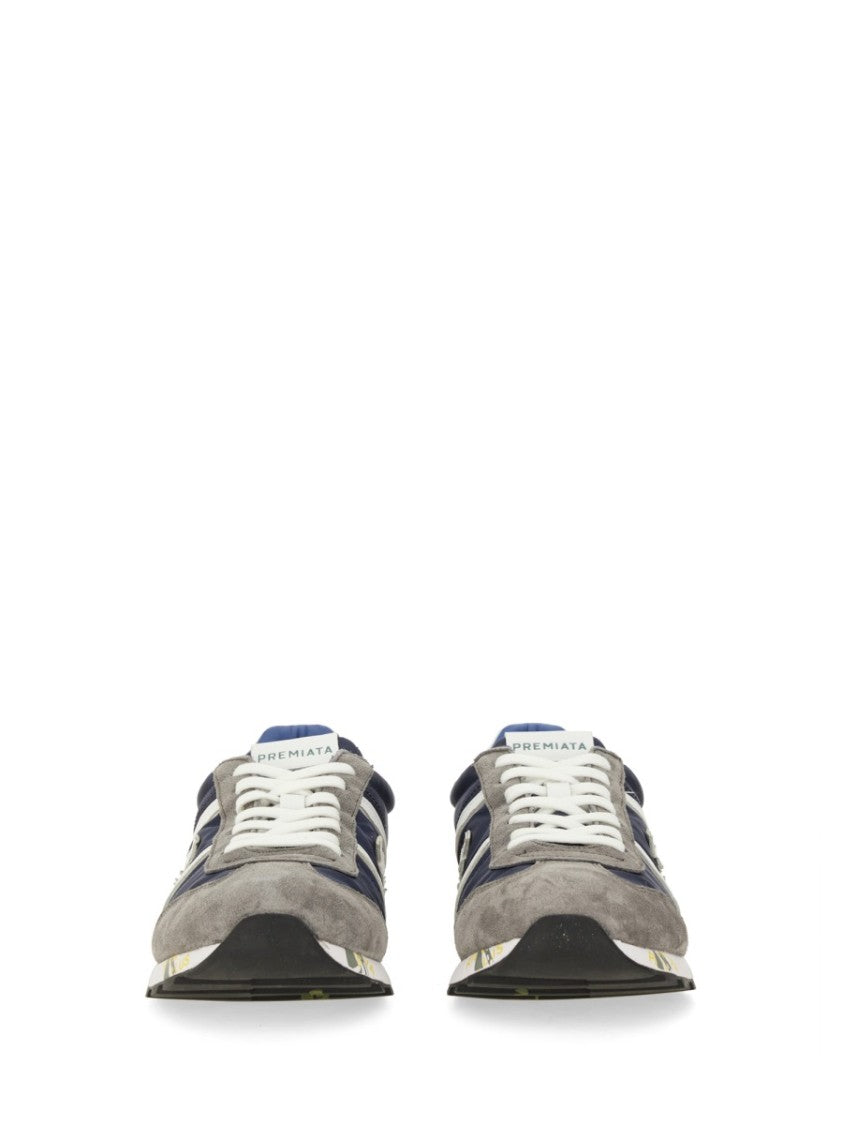 Premiata Lucy Mesh Calfskin Suede Sneakers