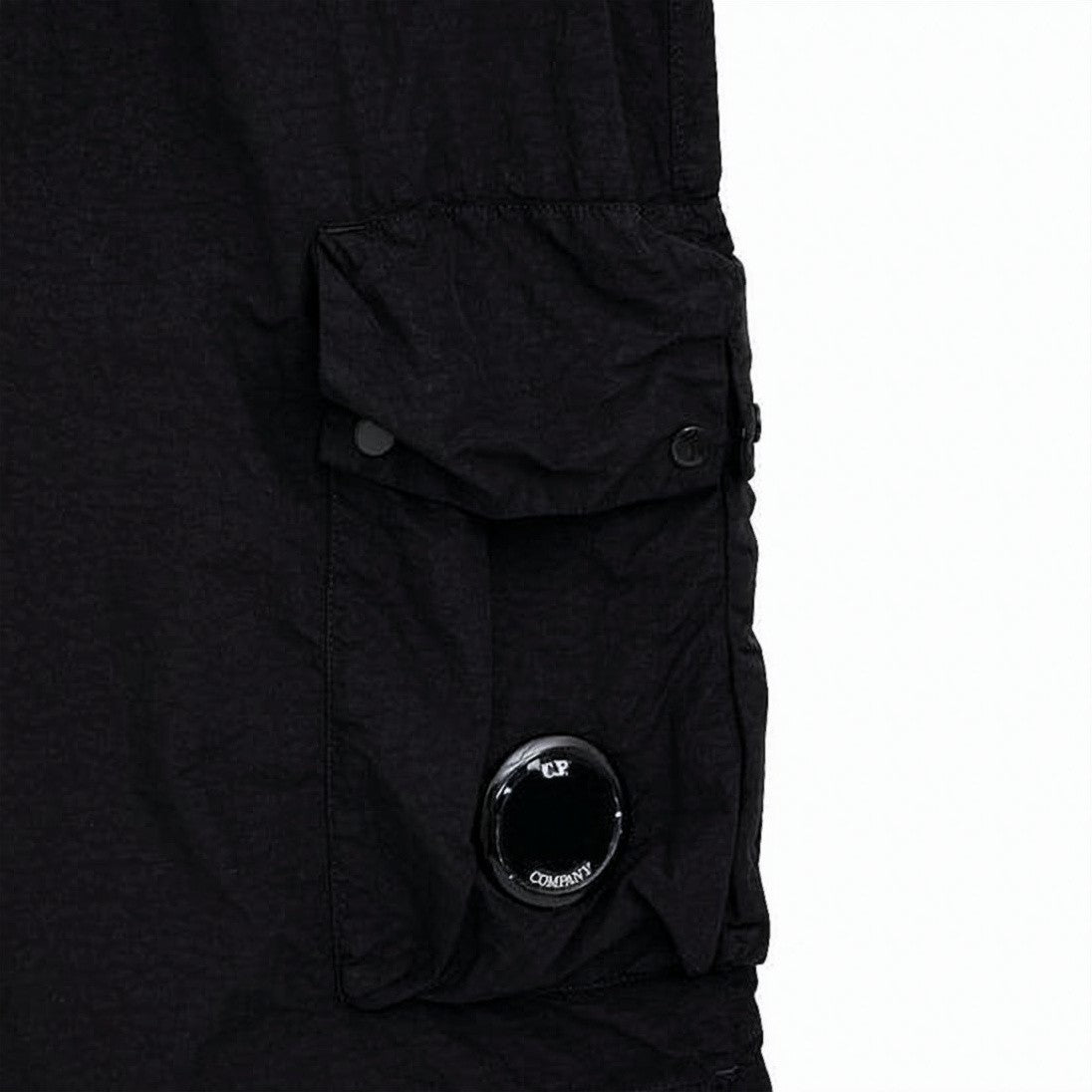 C.P. Company Solid Black Beach Shorts