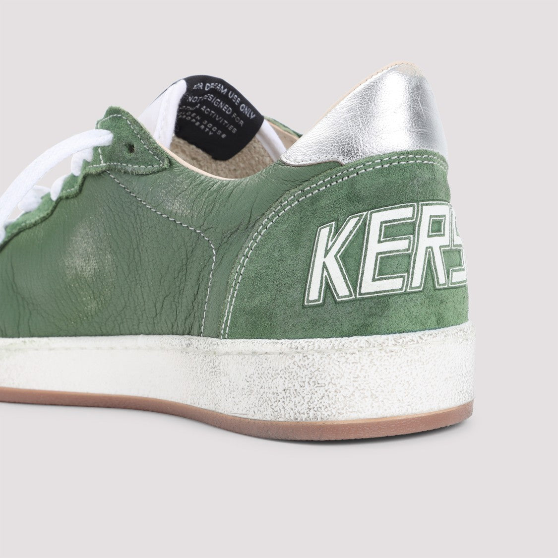 Golden Goose Green Leather Sneakers With Iconic Star Logo