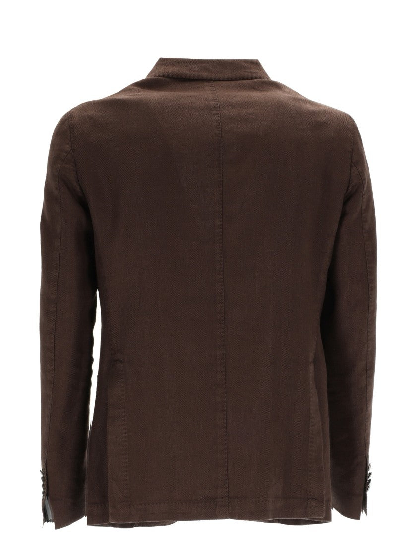 Brando-Lubiam Brown Tailored Linen Cotton Blazer