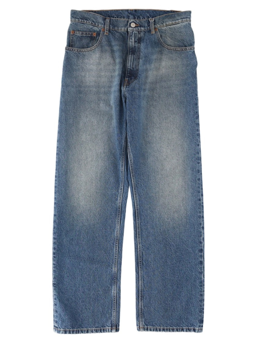 Mm6 By Maison Margiela Straight-Leg Faded Denim Jeans