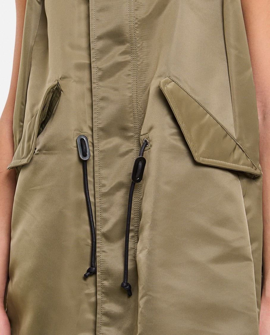 Sacai Nylon Twill Hoodie Vest