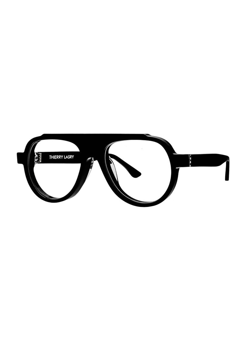 Thierry Lasry Dynasty Aviator-Inspired Black Acetate Frames