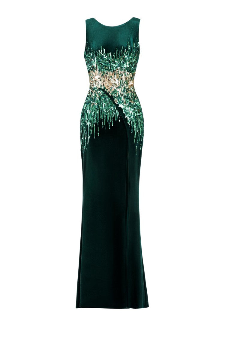 Saiid Kobeisy Sequin Velvet Dress