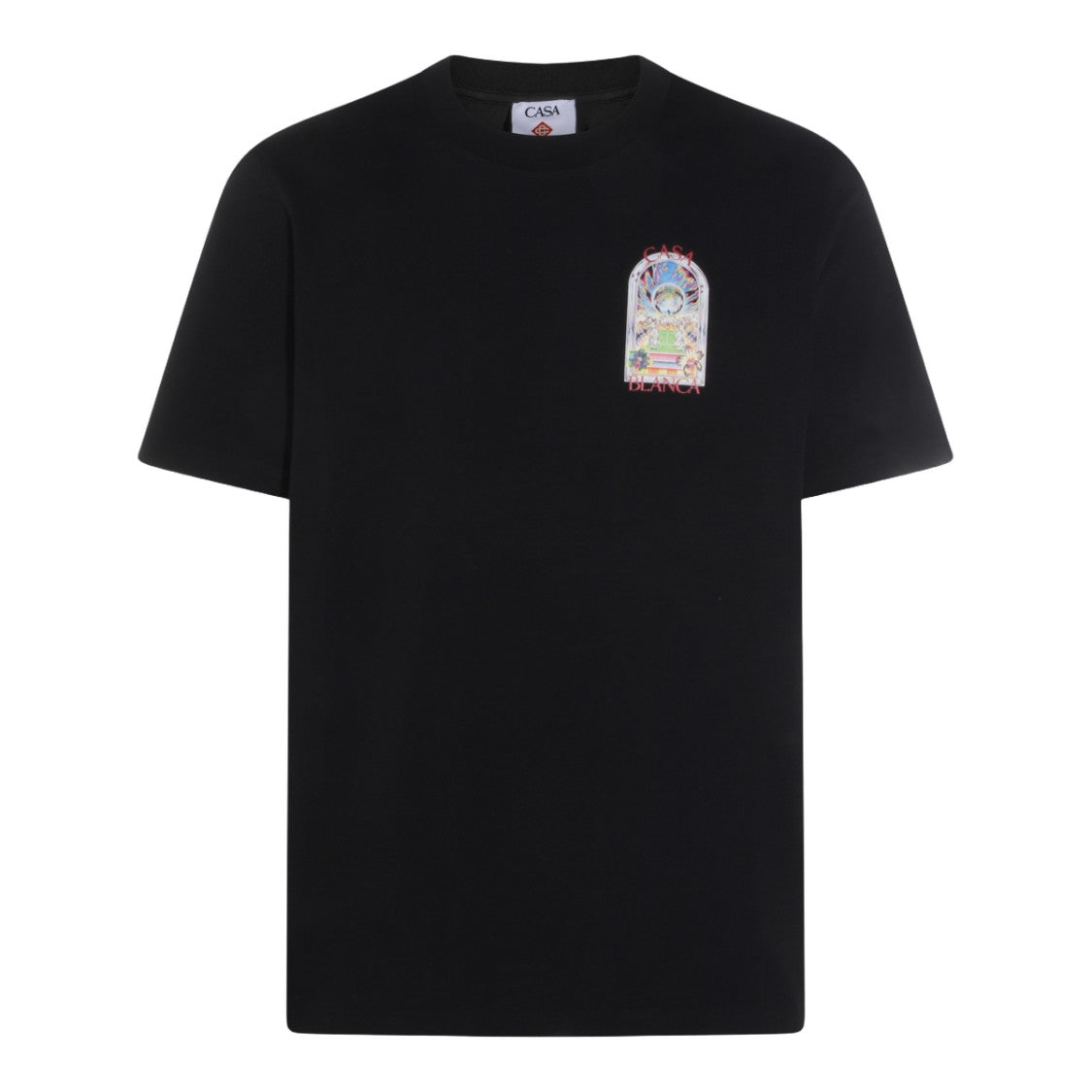 Casablanca Black T-Shirt With Crew Neckline