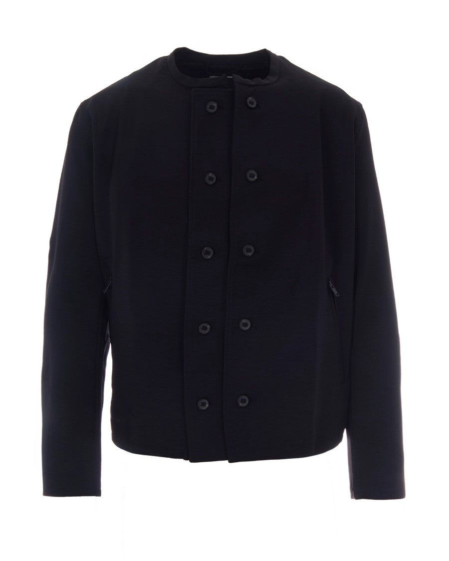 Y-3 Wide-Cut Draped Black Jacket With Contemporary Silhouette