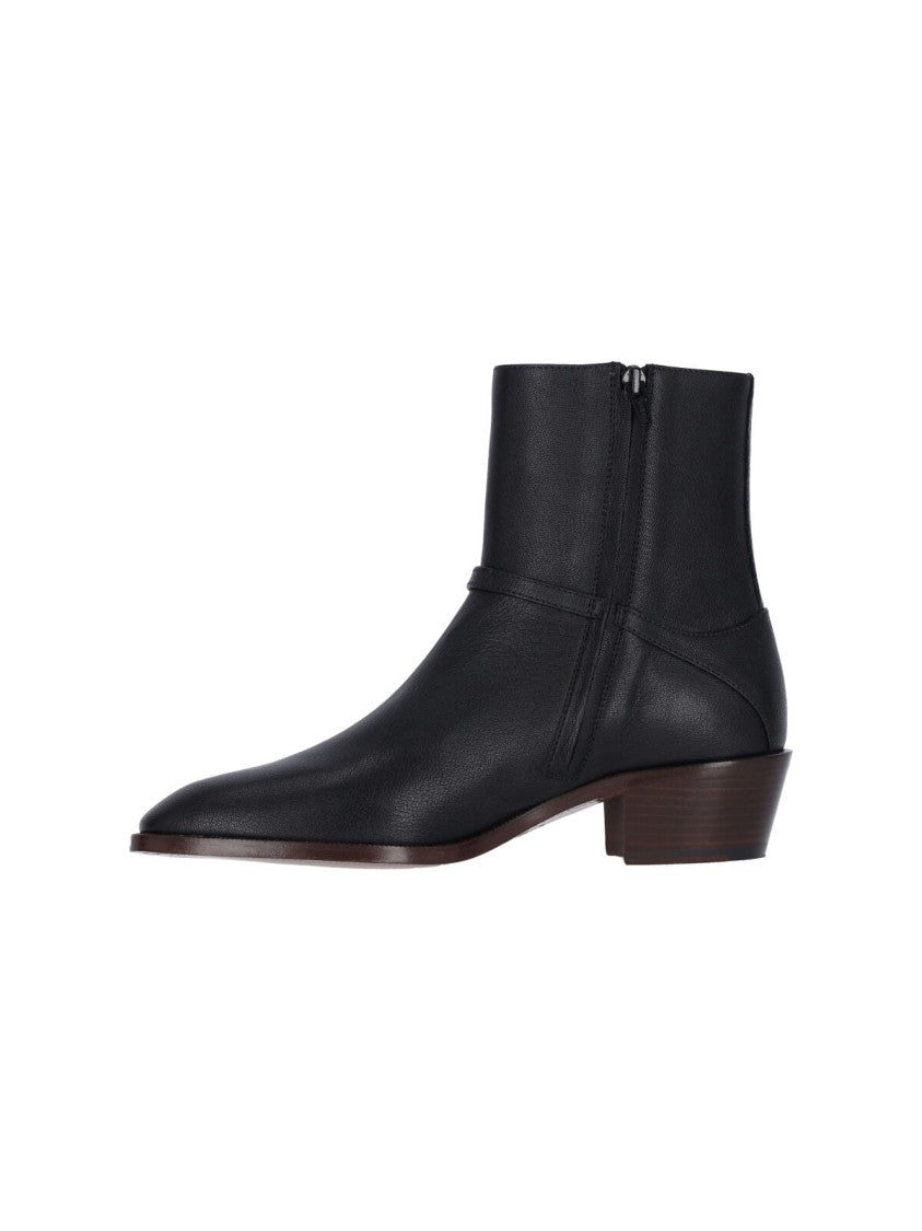 Valentino Garavani Pat' Leather Ankle Boots – Black