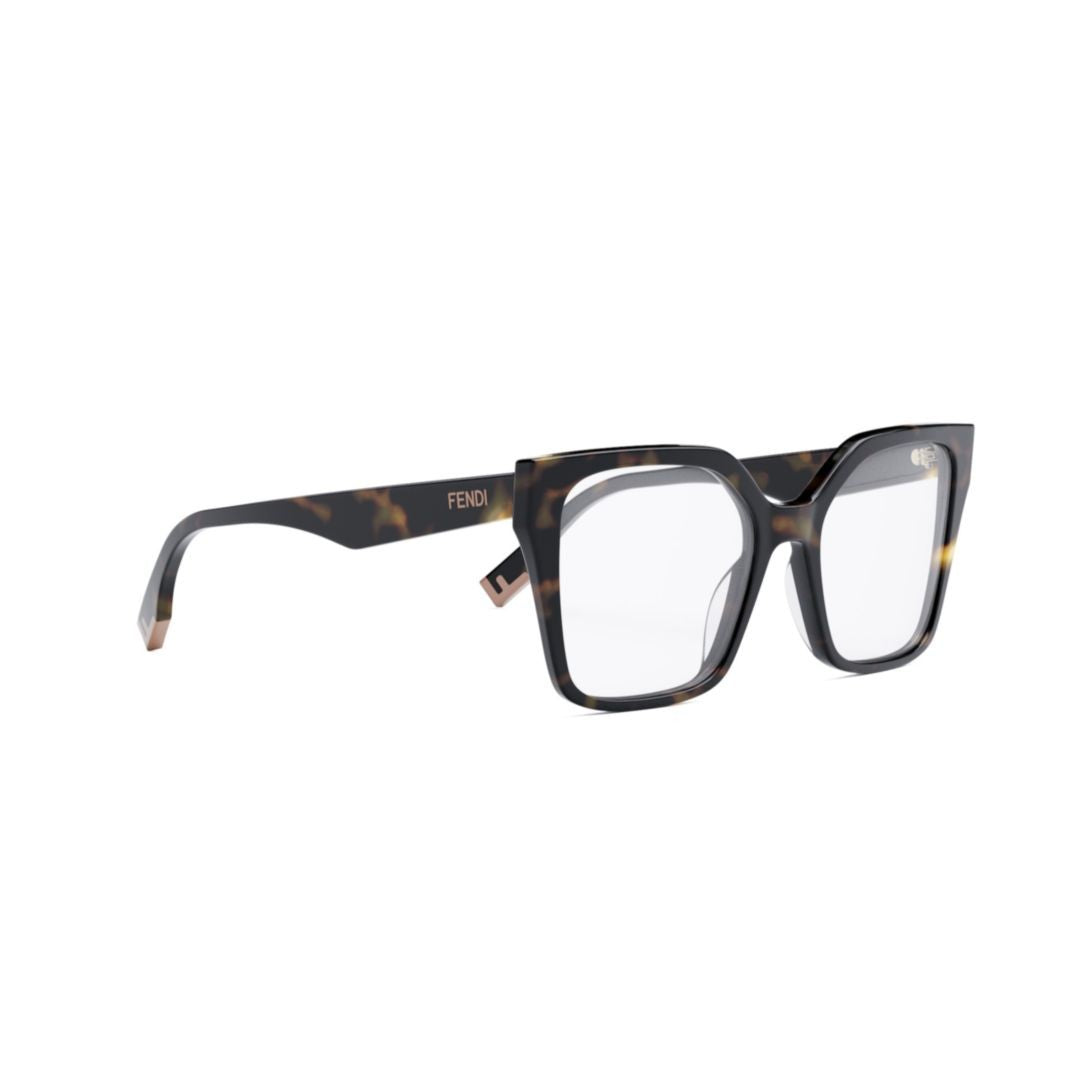 Fendi Fe50002i Bold Oversized Square Tortoiseshell Eyeglasses
