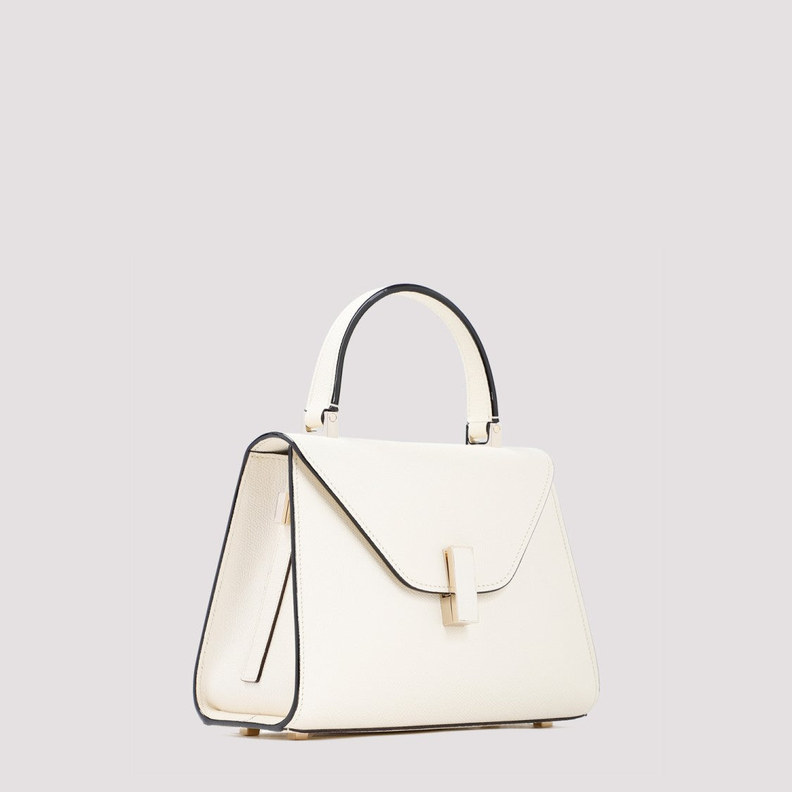 Valextra White Iside Top Handle Mini Bag