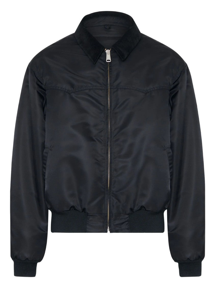 Maison Margiela Boxy Black Track Jacket With Zippered Front