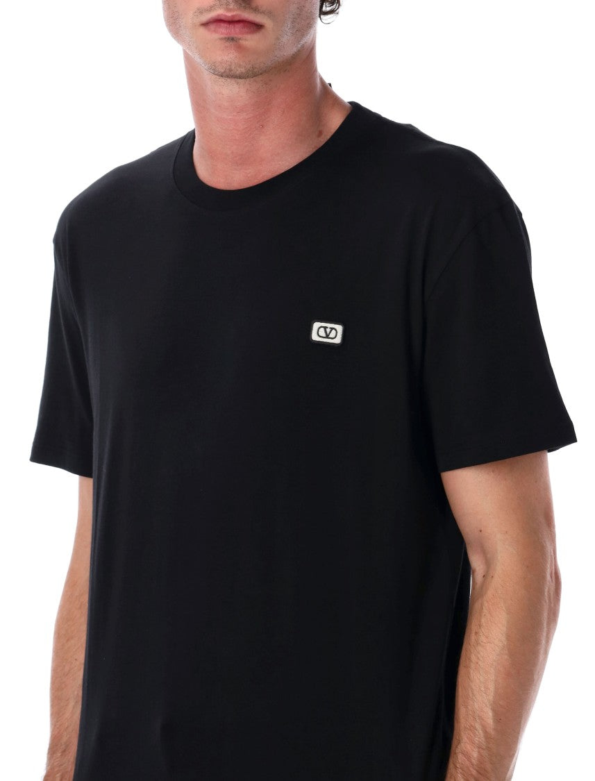 Valentino Garavani Cotton T-Shirt With Vlogo Patch
