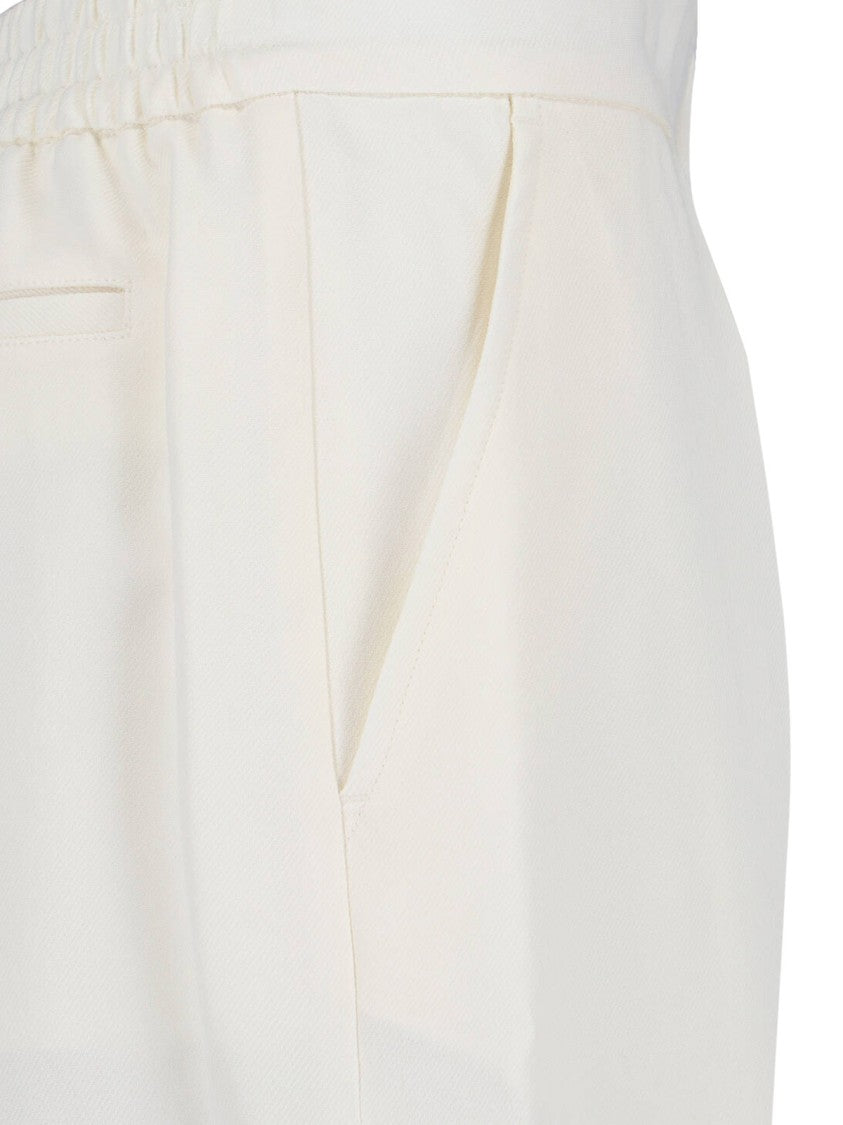 Victoria Beckham Straight-Leg Trousers With Classic Waistband And Polished Finish