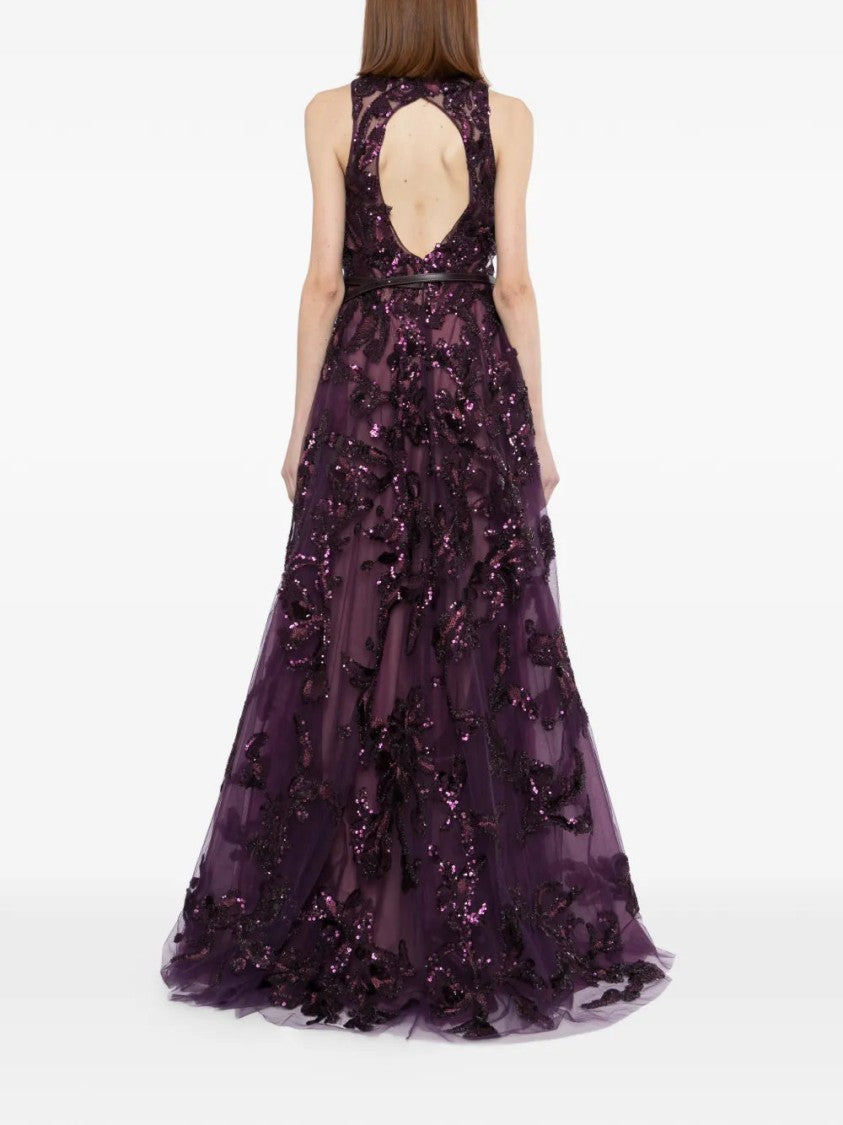 Saiid Kobeisy Embroidered Tulle Long Dress