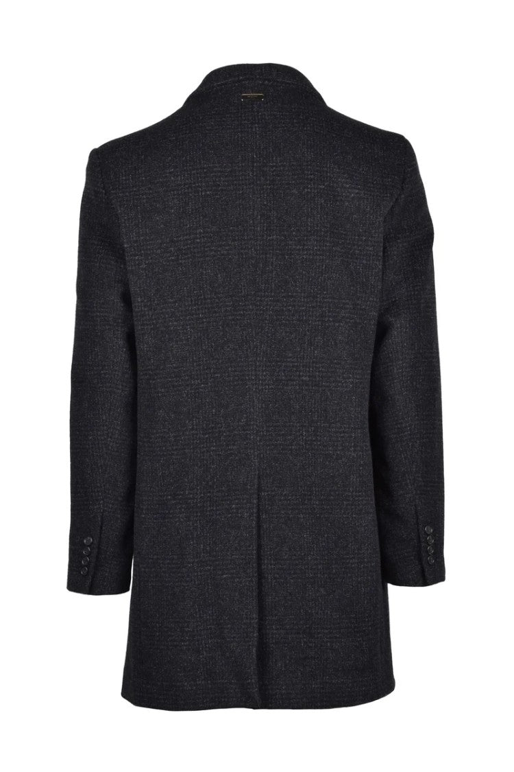 Baldinini Baldinini Wool Blend Coat - Black/Grey