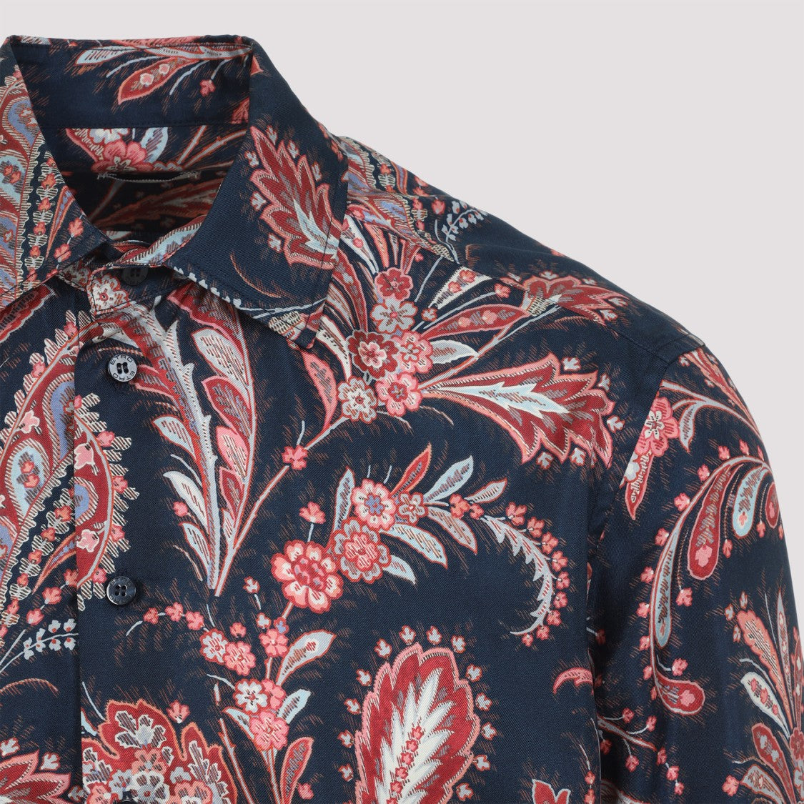 Etro Blue Silk Roma Shirt