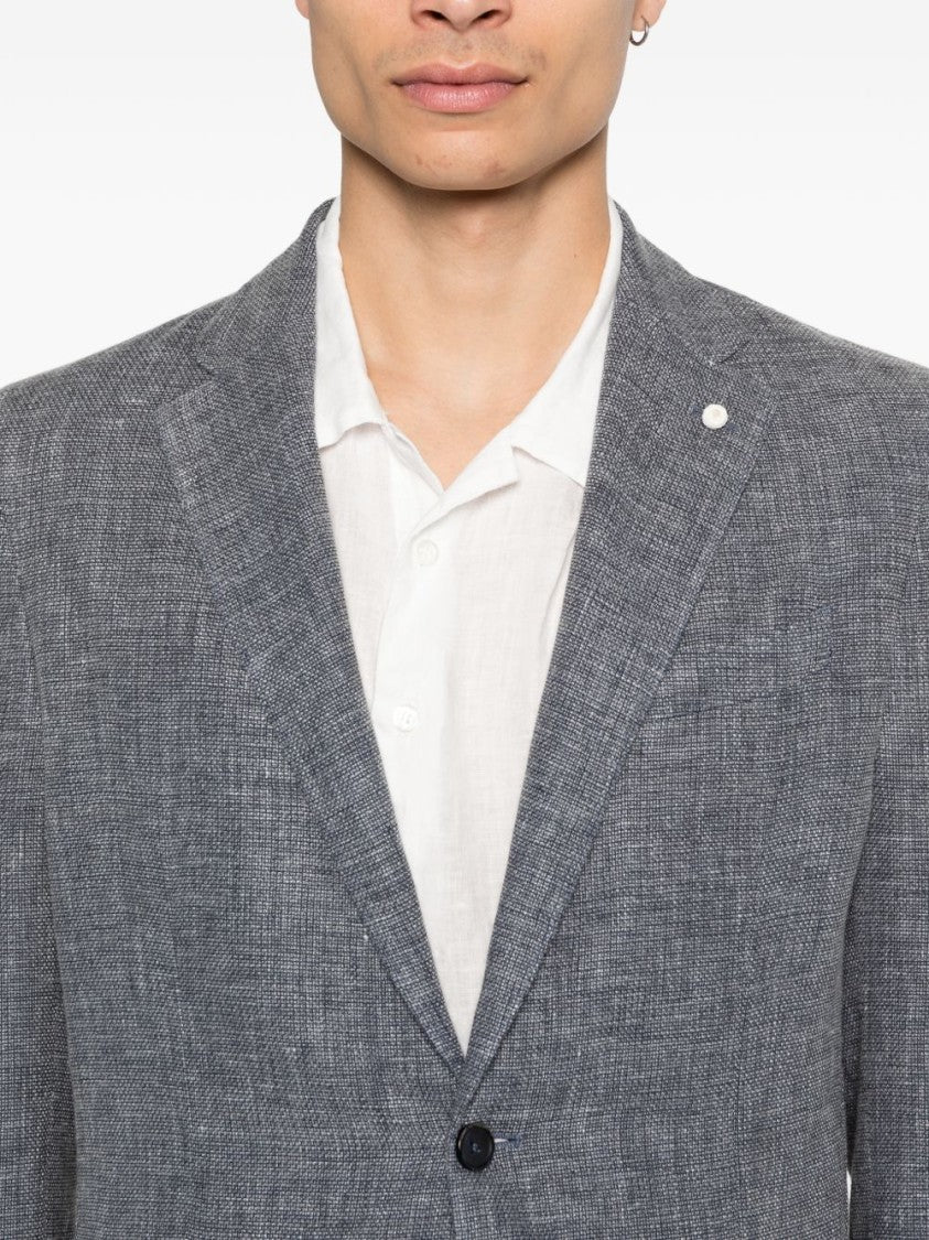 Luigi Bianchi Brando Blue Single Breasted Jacket