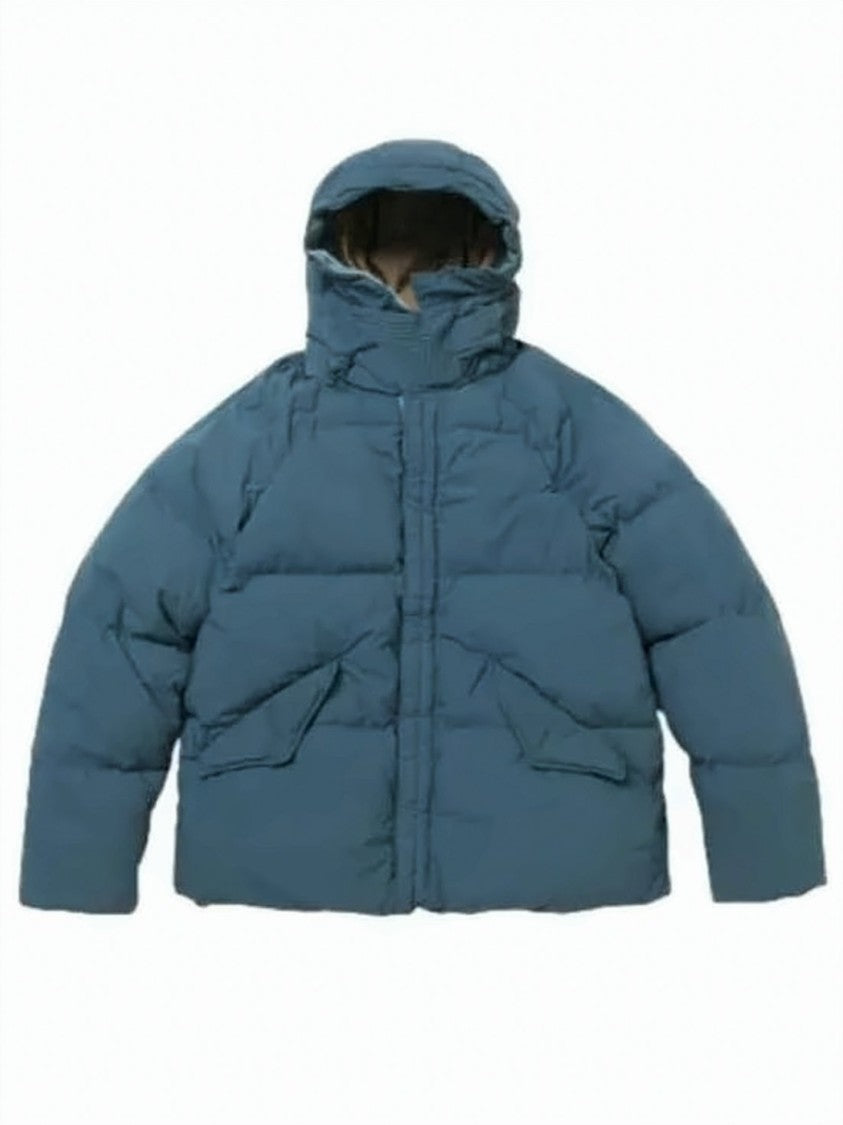 Ten C High-Collar Padded Jacket With Quilted Design