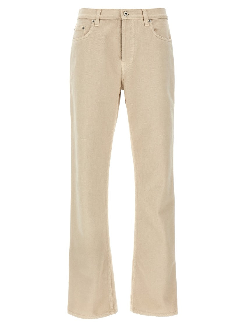 Burberry Light Beige Straight-Leg Denim Jeans