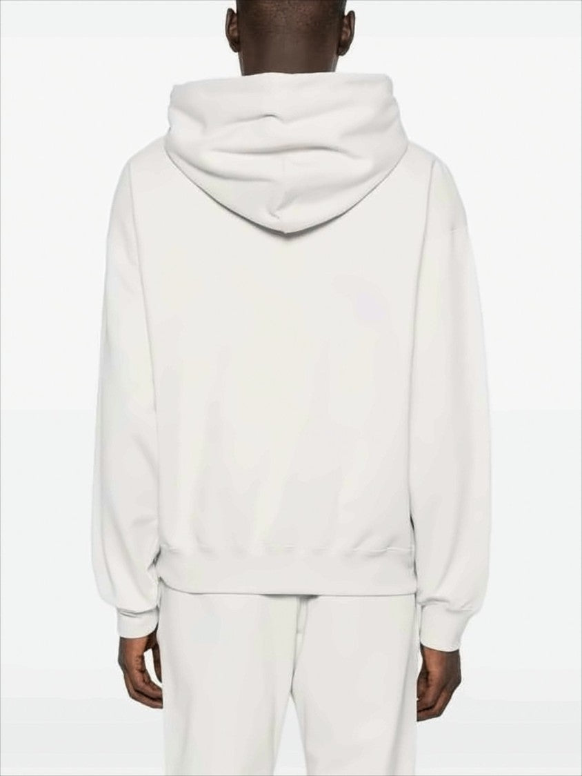 Y-3 Relaxed Fit White Hoodie With Minimalist Design
