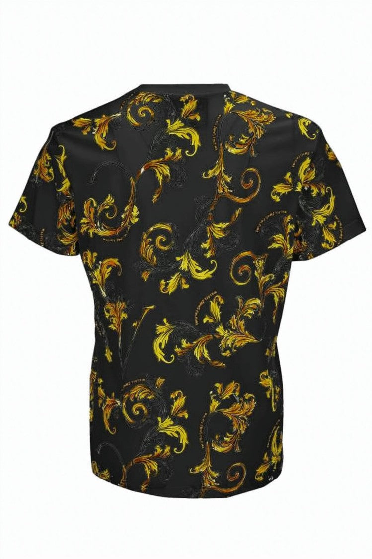 Versace Intricate Baroque Pattern Short-Sleeve T-Shirt